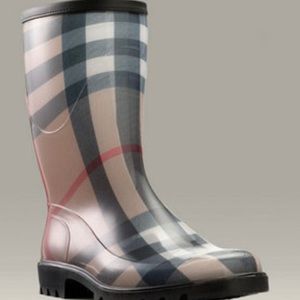 Authentic Burberry Nova Check Rain Boots
